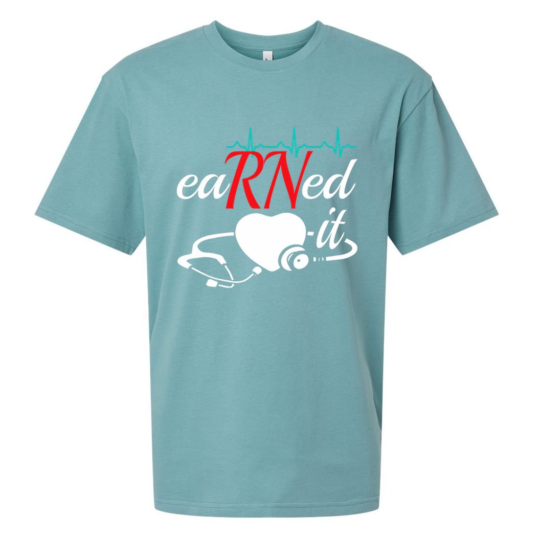 Earned It Rn Nurse Nursing Graduation Sueded Cloud Jersey T-Shirt