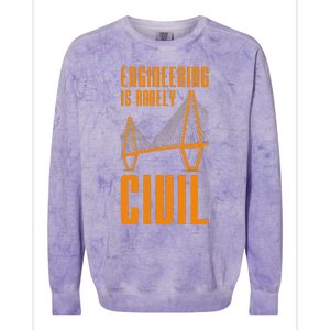 Engineering Is Rarely Civil Engineer Colorblast Crewneck Sweatshirt