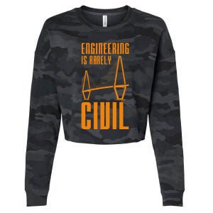 Engineering Is Rarely Civil Engineer Cropped Pullover Crew