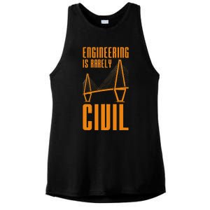 Engineering Is Rarely Civil Engineer Ladies PosiCharge Tri-Blend Wicking Tank