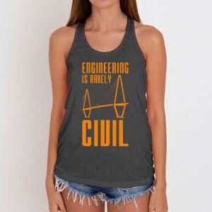 Engineering Is Rarely Civil Engineer Women's Knotted Racerback Tank