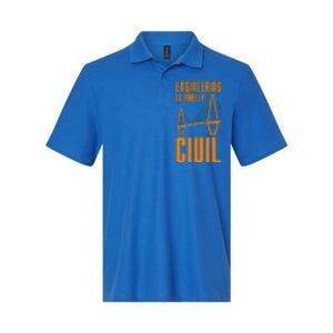 Engineering Is Rarely Civil Engineer Softstyle Adult Sport Polo