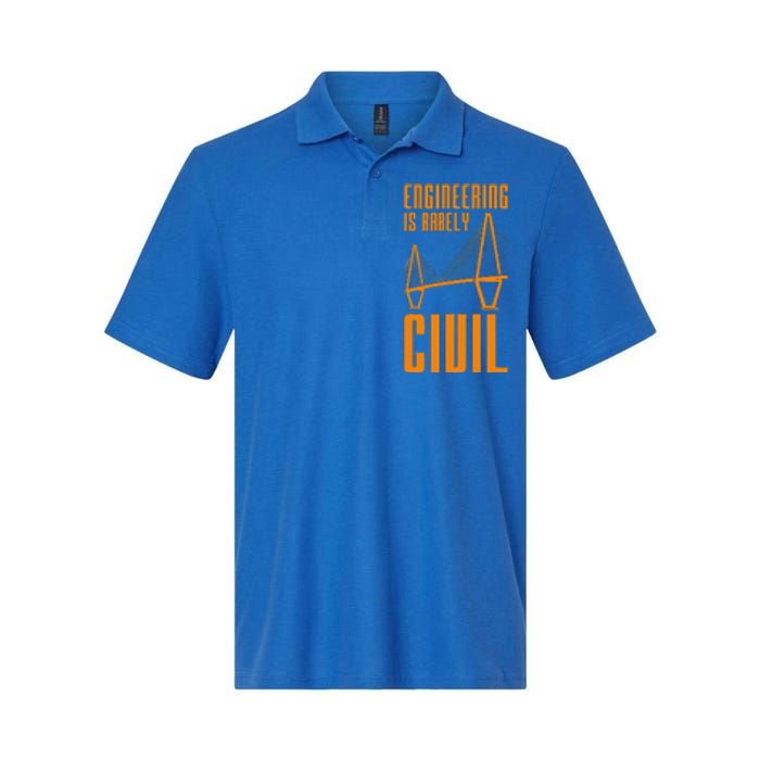 Engineering Is Rarely Civil Engineer Softstyle Adult Sport Polo