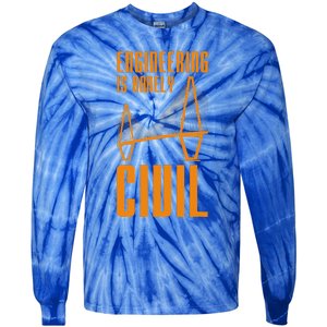 Engineering Is Rarely Civil Engineer Tie-Dye Long Sleeve Shirt