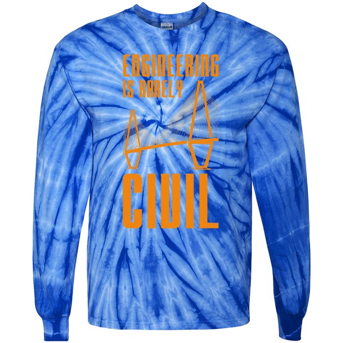 Engineering Is Rarely Civil Engineer Tie-Dye Long Sleeve Shirt