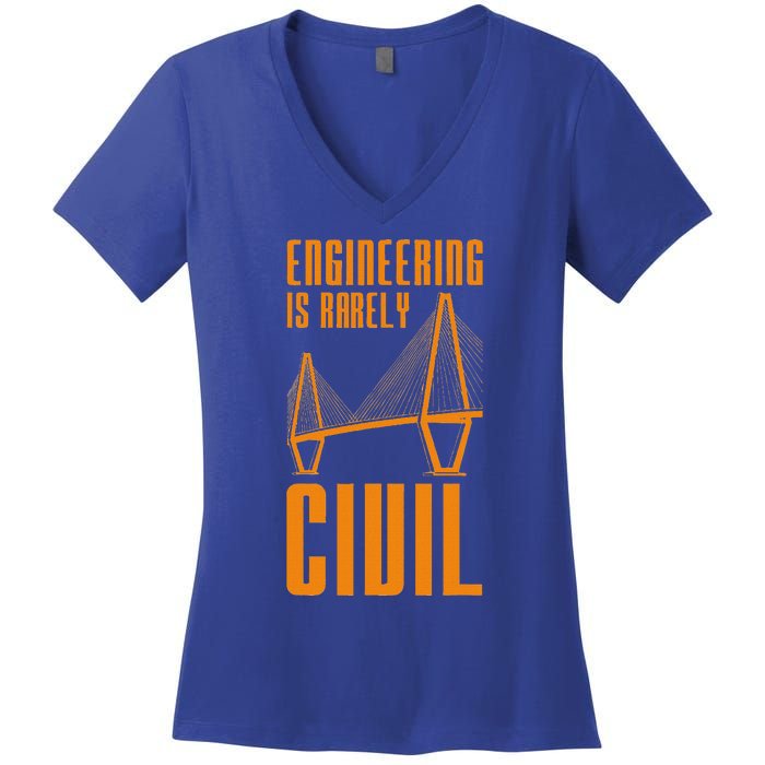 Engineering Is Rarely Civil Engineer Women's V-Neck T-Shirt