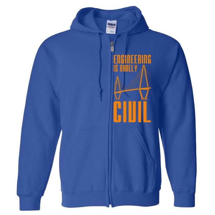 Engineering Is Rarely Civil Engineer Full Zip Hoodie