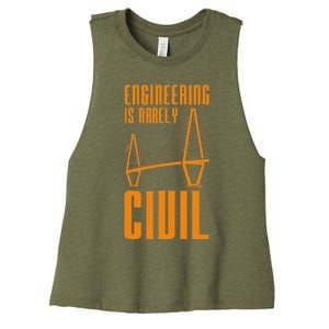 Engineering Is Rarely Civil Engineer Women's Racerback Cropped Tank