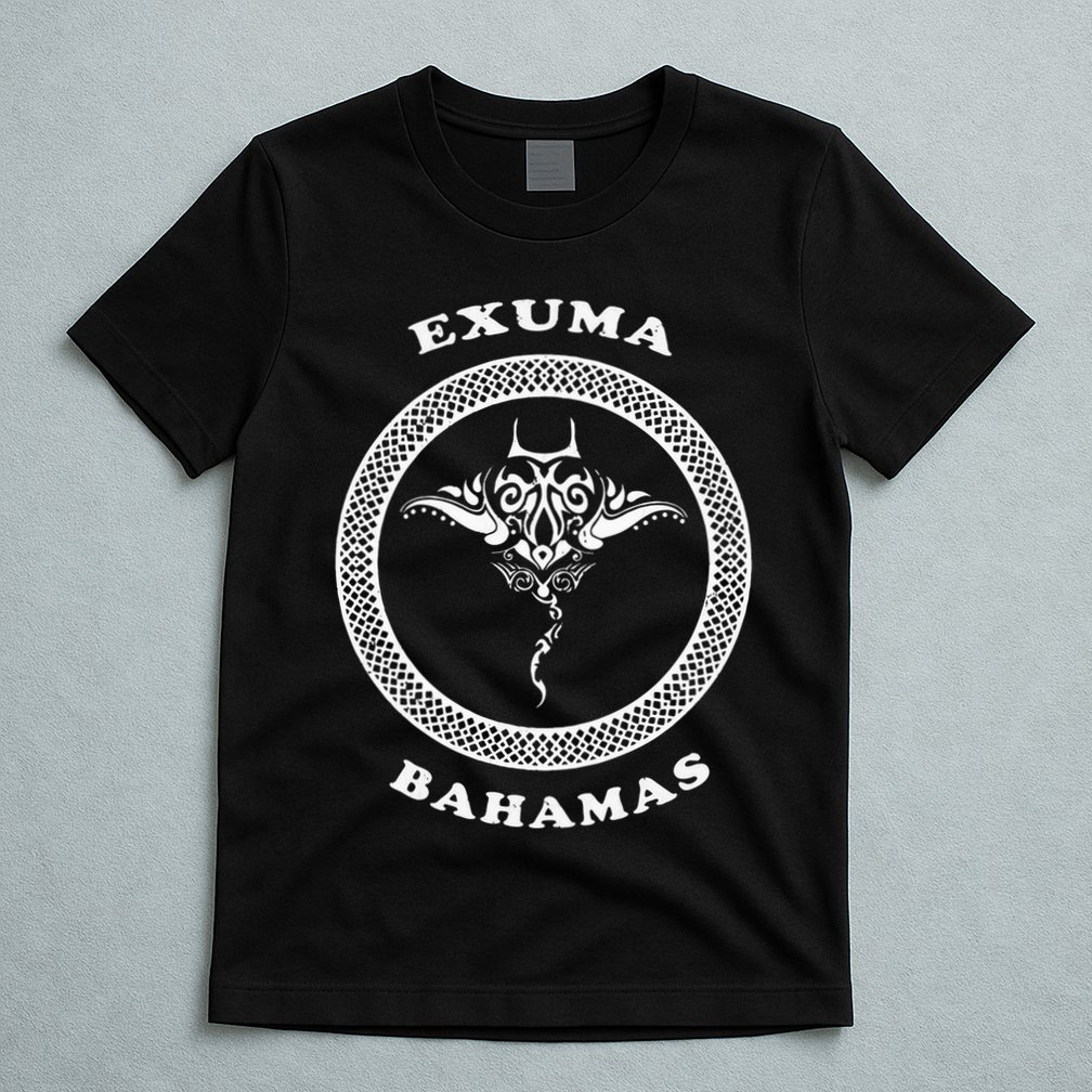 Exuma IslandsBahamas Retro Tribal Stingray Vacation T-Shirt