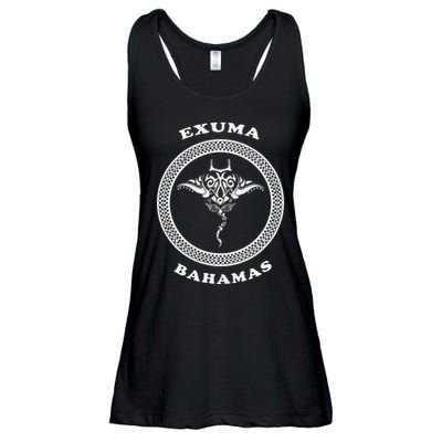 Exuma IslandsBahamas Retro Tribal Stingray Vacation Ladies Essential Flowy Tank