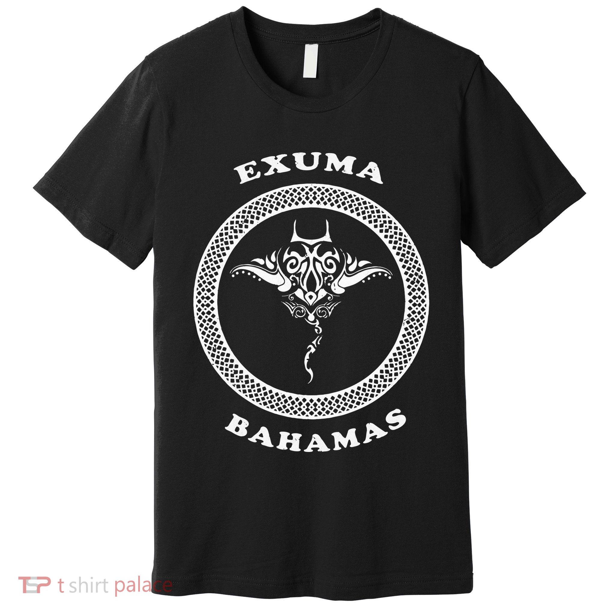 Exuma IslandsBahamas Retro Tribal Stingray Vacation Premium T-Shirt
