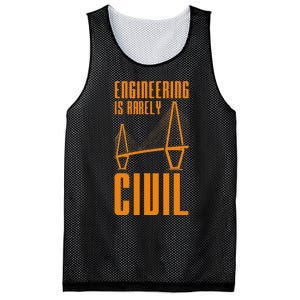 Engineering Is Rarely Civil Funny Engineer Mesh Reversible Basketball Jersey Tank