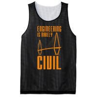 Engineering Is Rarely Civil Funny Engineer Mesh Reversible Basketball Jersey Tank