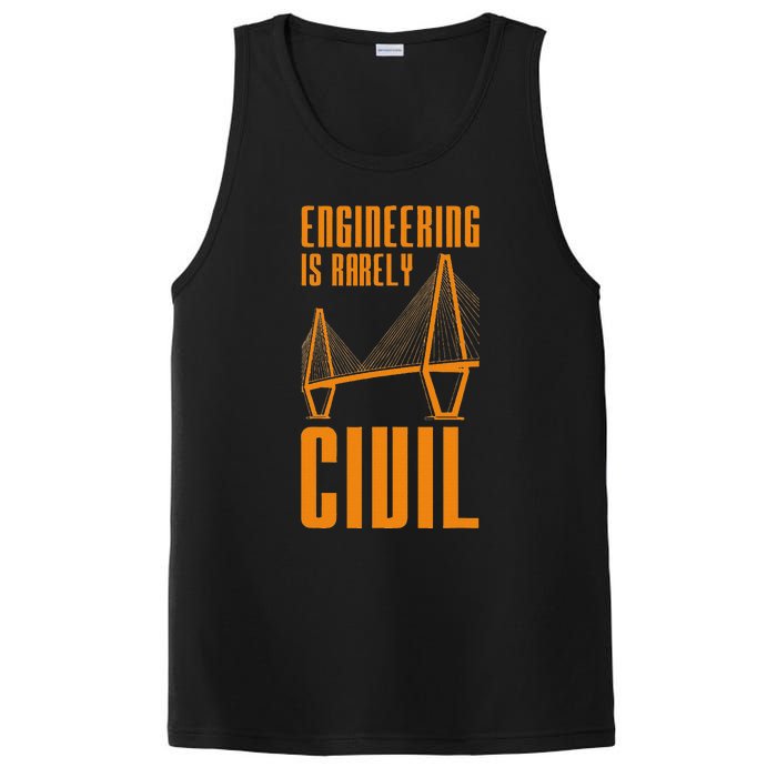 Engineering Is Rarely Civil Funny Engineer PosiCharge Competitor Tank