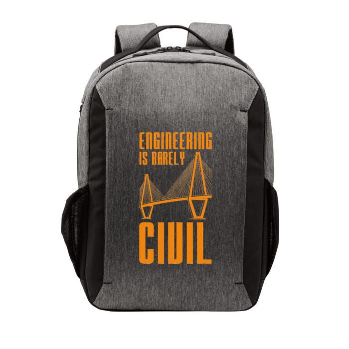 Engineering Is Rarely Civil Funny Engineer Vector Backpack