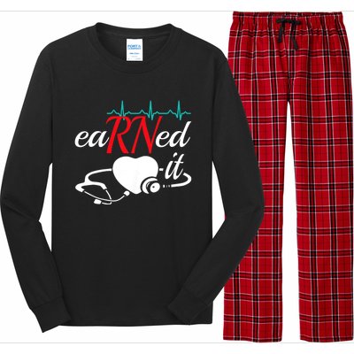 Earned It Rn Nurse Nursing Graduation Long Sleeve Pajama Set