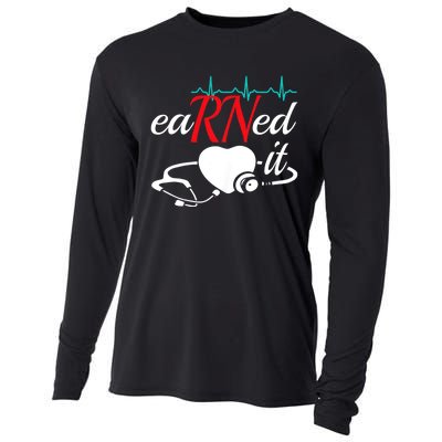 Earned It Rn Nurse Nursing Graduation Cooling Performance Long Sleeve Crew