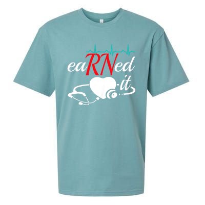 Earned It Rn Nurse Nursing Graduation Sueded Cloud Jersey T-Shirt