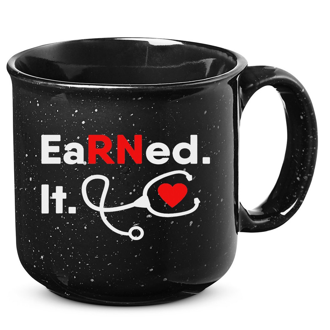 Earned It Rn Nursing Student Gifts For Women 2020 15oz Campfire Ceramic Mug