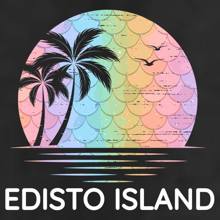 Edisto Island South Carolina Vacation Beach Family Group 7 Panel Mesh Trucker Snapback Hat