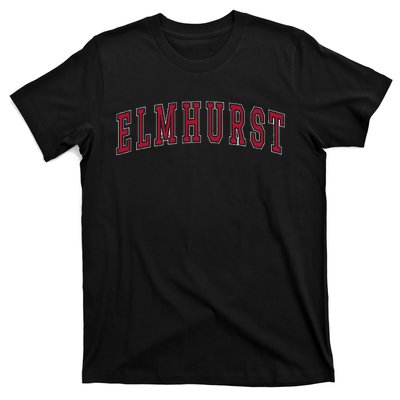 Elmhurst Illinois Souvenir Sport College Style Text T-Shirt