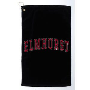 Elmhurst Illinois Souvenir Sport College Style Text Platinum Collection Golf Towel