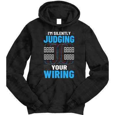 Electrical I'm Silently Judging Your Wiring Electric Worker Tie Dye Hoodie