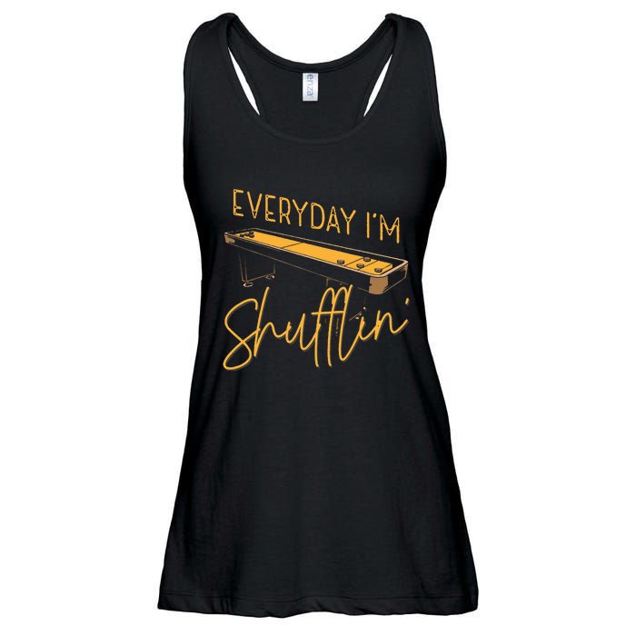 Everyday IM Shufflin Shuffleboard Player Board Game Lover Ladies Essential Flowy Tank