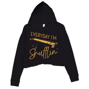 Everyday IM Shufflin Shuffleboard Player Board Game Lover Crop Fleece Hoodie