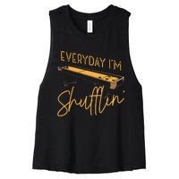 Everyday IM Shufflin Shuffleboard Player Board Game Lover Women's Racerback Cropped Tank