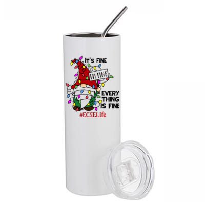 Ecselife It S Fine I Am Fine Every Thing Is Fine Gift Stainless Steel Tumbler