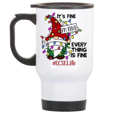 Ecselife It S Fine I Am Fine Every Thing Is Fine Gift Stainless Steel Travel Mug