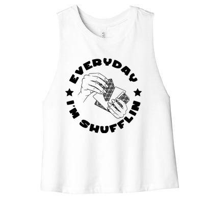 Everyday IM Shufflin Card Player Women's Racerback Cropped Tank