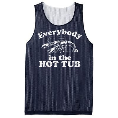 Everybody In The Hot Tub Funny Crawfish Boil Mesh Reversible Basketball Jersey Tank