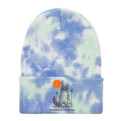 Everyday Is Trash Day Tie Dye 12in Knit Beanie