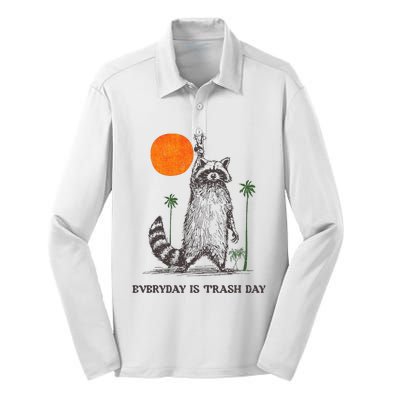 Everyday Is Trash Day Silk Touch Performance Long Sleeve Polo