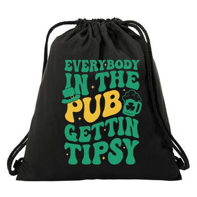 Everybody In The Pub Getting Tipsy Drawstring Bag