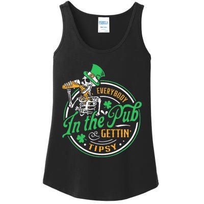 Everybody In The Pub Getting Tipsy St Patricks Day Ladies Essential Tank