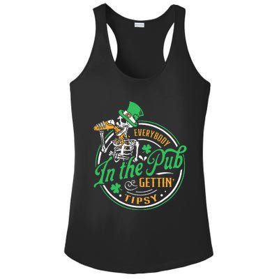 Everybody In The Pub Getting Tipsy St Patricks Day Ladies PosiCharge Competitor Racerback Tank