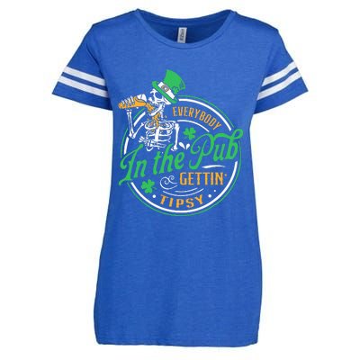 Everybody In The Pub Getting Tipsy St Patricks Day Enza Ladies Jersey Football T-Shirt