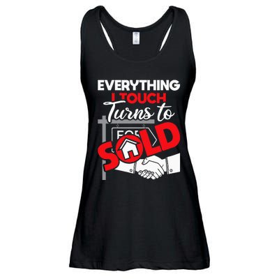 Everything I Touch Turns To Sold Realtor Real Estate Agent Ladies Essential Flowy Tank