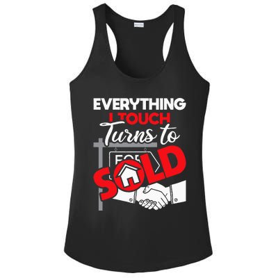 Everything I Touch Turns To Sold Realtor Real Estate Agent Ladies PosiCharge Competitor Racerback Tank