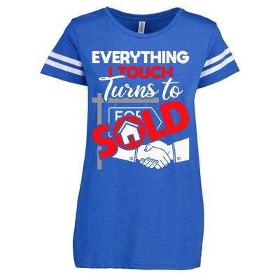 Everything I Touch Turns To Sold Realtor Real Estate Agent Enza Ladies Jersey Football T-Shirt