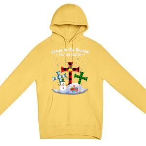 Esus Is The Reason For The Season Christian Christmas Gift Premium Pullover Hoodie