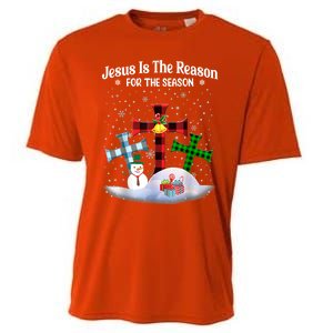 Esus Is The Reason For The Season Christian Christmas Gift Cooling Performance Crew T-Shirt