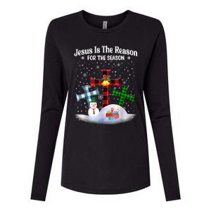 Esus Is The Reason For The Season Christian Christmas Gift Womens Cotton Relaxed Long Sleeve T-Shirt