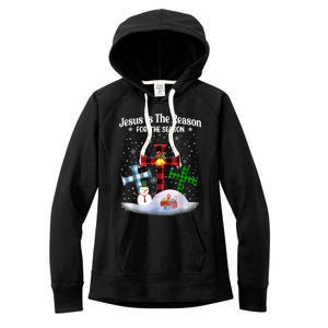 Esus Is The Reason For The Season Christian Christmas Gift Women's Fleece Hoodie