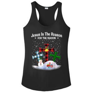 Esus Is The Reason For The Season Christian Christmas Gift Ladies PosiCharge Competitor Racerback Tank