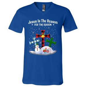 Esus Is The Reason For The Season Christian Christmas Gift V-Neck T-Shirt