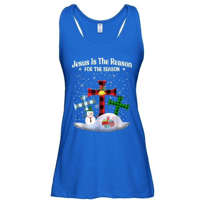 Esus Is The Reason For The Season Christian Christmas Gift Ladies Essential Flowy Tank